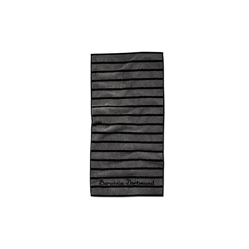 BVB Shower Towel 140 x 70 x 1 cm Grey/Black