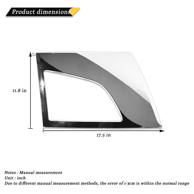 Unitedlu Side Bumper Chrome Trim with Hole For Volvo 2018-2024