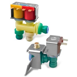 JUFZQO Upgraded Refrigerator Water Inlet Valve WPW10238100 W10238100 & WPW10341320 W10341320 Fit for Whirlpool Kenmore Kitchen-Aid, Replace W10498992 K-77473 IMV-8100 IMV-1320 K-78032-AM