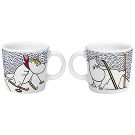 Moomin Decorative Mini Mugs - Skiing with Mr. Brisk 2014 - Set of 4