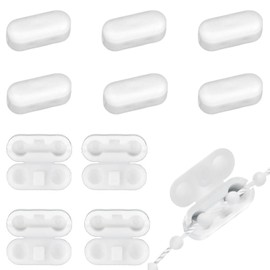 Ball Chain Connectors 10pcs Plastic Chain White Connectors Curtain Accessories Vertical Shades Roman Roller Blinds Blinds Crimp Clip Links for Home Office