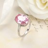 Wenbin Women Fashion 925 Silver Oval Cut Pink Topaz Gemstone