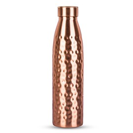 Zap Impex Hammered Copper Water Bottle with Leak Proof Cap - 32oz Durable Handmade Design