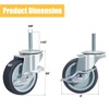 3 Inch Caster Wheels, Locking Stem Casters Set of 4,