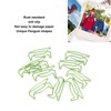 100Pcs Paper Clips Cute Unique Penguin Shape Electroplating Process Lightweight