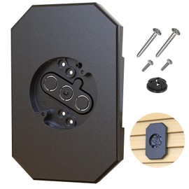 Vinyl Siding Mounting Blocks, Outdoor Light Mount Kit for 1/2-inch Lap Double and 4-inch Siding, with Perfect Fit Built-in Electrical Box, Black 1 Pack