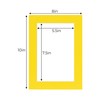 CountryArtHouse Vibrant Yellow Acid Free 8x10 Picture Frame Mats with