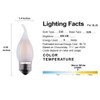 OPALRAY C35 6W Dimmable LED Candelabra Bulb, E26 Regular Base,