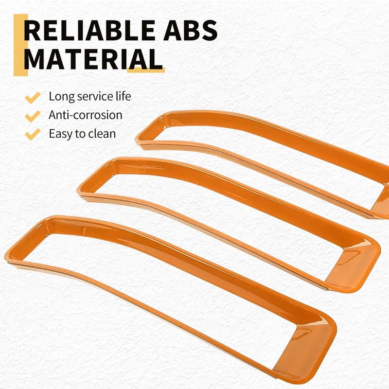 MAXDOM Grille Inserts Headlight Covers Set Fits for Jeep (2018-2023)