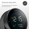 Braun Digital Alarm Clock with Snooze, Negative LCD Display, Rotating