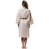 Turquaz Robes For Women Lightweight Unisex Waffle Kimono Bathrobe, Beige,