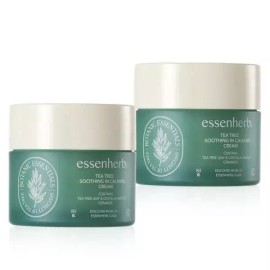 Essence Herb 에센허브 티트리 수딩 인 카밍 크림 80ml 2개 /피부진정/수분크림 Essence Herb Tea Tree Soothing In Calming Cream 80ml 2pcs / Skin Soothing / Moisturizing Cream