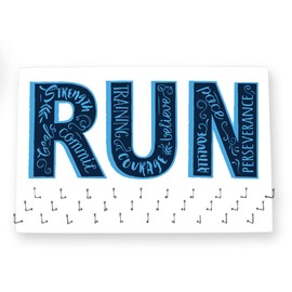 Gone For a Run Hooked On Medals | Medal Hanger and Display Inspirational Runner | White
