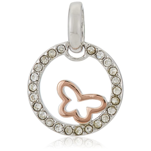 Esprit ESCH01611D000 Women’s Charm Butterfly Rhodium-Plated Brass and White Zirconia