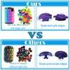 Magic 3D Puzzle Cube Rainbow Fidget Toys Cylinder Rotate Slide