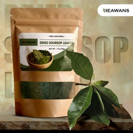 100% Natural Dried Soursop Leaves From Ceylon Sri Lanka 1.7 oz (50g)