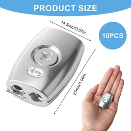 10 Pcs Electric Fence Wires Connectors, Heavy Egg Shape Duty Wire Rope Clamps Connectors for 6mm Steel Cable Fence Splicer for Agricultural & Animal Enclosures, 34.3mmX24.3mm, Zinc Alloy Material