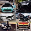 EOHMAK 2PCS Front Bumper Lip Splitter Strut Rod Tie Bars