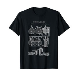 T-shirt con disegno di birra, brevetto Brewery, idea regalo per birraio Maglietta