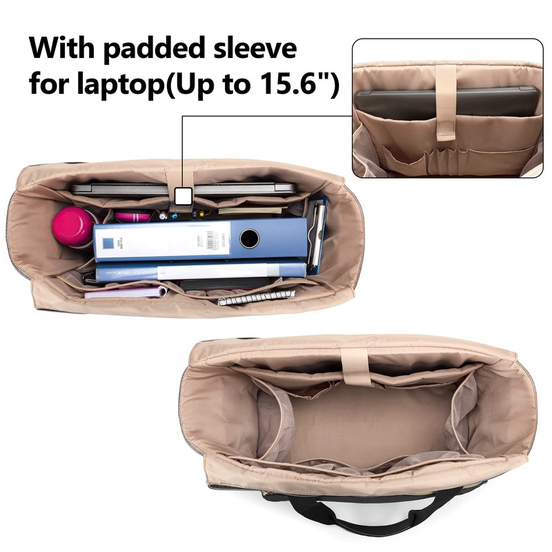 CURMIO Teacher Tote Bag for Women, Portable Teacher Work Bag