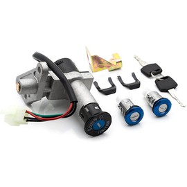 NBVLKH 4 Wire Pin Key Ignition Motorcycle Ignition Switch with 2 Key Lock Set for GY6 50 CC 150 CC