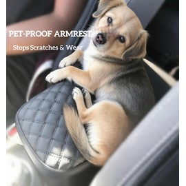 it's us Truck Center Console Armrest Cover for Chevy Colorado & GMC Canyon 2016-2022 – Waterproof PU Leather Protector, Scratch & Dog Proof, Easy Install