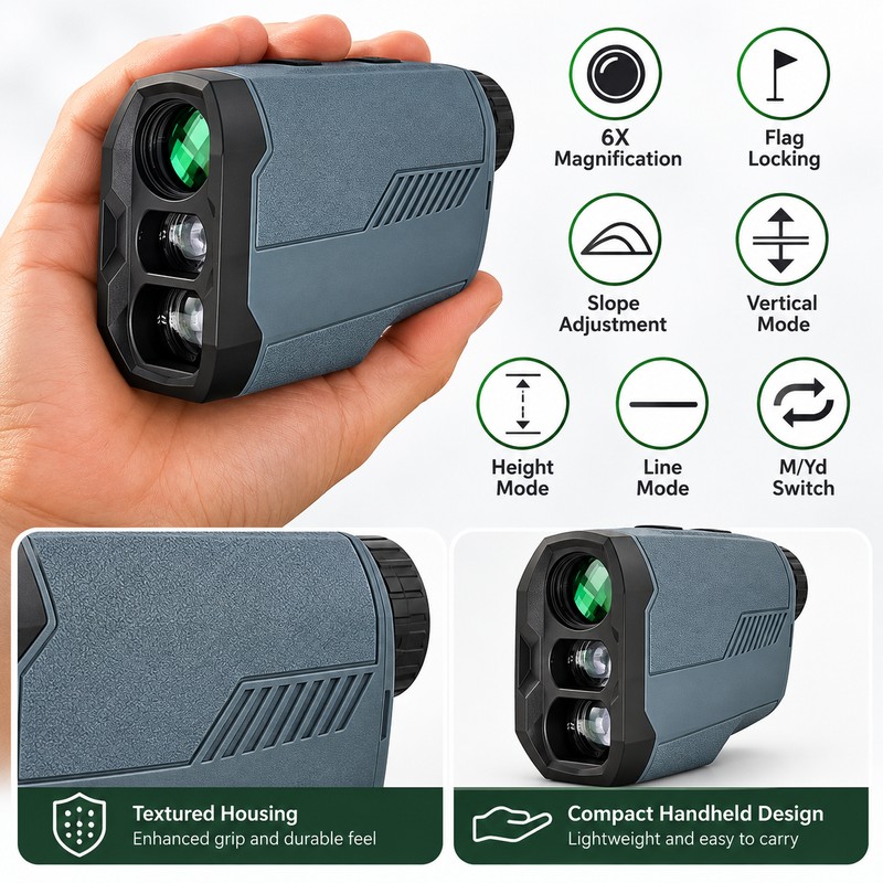 Golf Laser Rangefinder with Slope Measurement – 650M/1000M Distance Finder