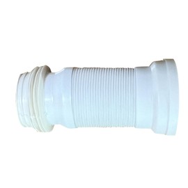 WinZo Toilet Flexible Extension Pipe Connector Parts For Rear Outlet Toilets, P to S Trap Adjustable Kits, White