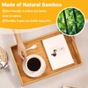BEARDO DECOR Bamboo Svering Tray Rectangle Serving Tray with Handles