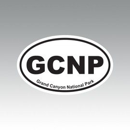 RDW Pair of Grand Canyon National Park Oval Sticker - Die Cut - Decal - Euro GCNP