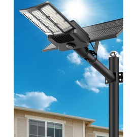 8000W Solar Street Lights Outdoor,Commercial Solar Parking Lot Lights Dusk to Dawn IP67,Solar Outdoor Light with Motion Sensor and Remote Control,Solar Security Flood Lights for Yard,Basketball Court