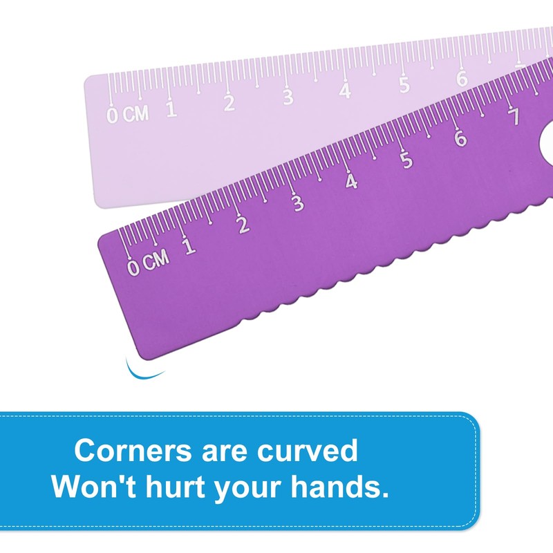 PATIKIL Triangular Ruler Set, 15cm Metric Aluminum Ruler, 45°60°Triangular Ruler