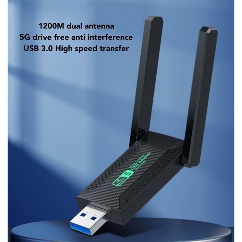 USB WiFi Adapter, WiFi6 1200Mbps High Speed WiFi Dongle, USB