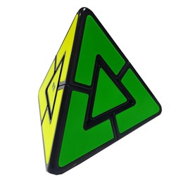 Oostifun Pyraminx Duo Irregular Pyraminx Cube Pyramid Triangle Four Axis Tetrahedron Puzzle Brain Teaser (Black)