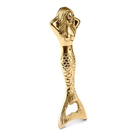 NKlaus Maritime Bottle Opener Mermaid Brass Gold 4.5 x 14 cm Bottle Opener 11565
