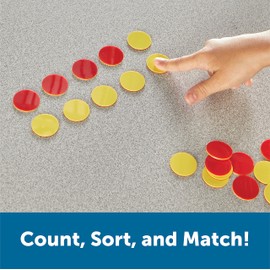 Learning Resources Two-Color Counters, Set of 200, Ages 5+, Grades K+, Educational Counting Sorting and Patterning, Family Counters,Back to School Supplies,Teacher Supplies
