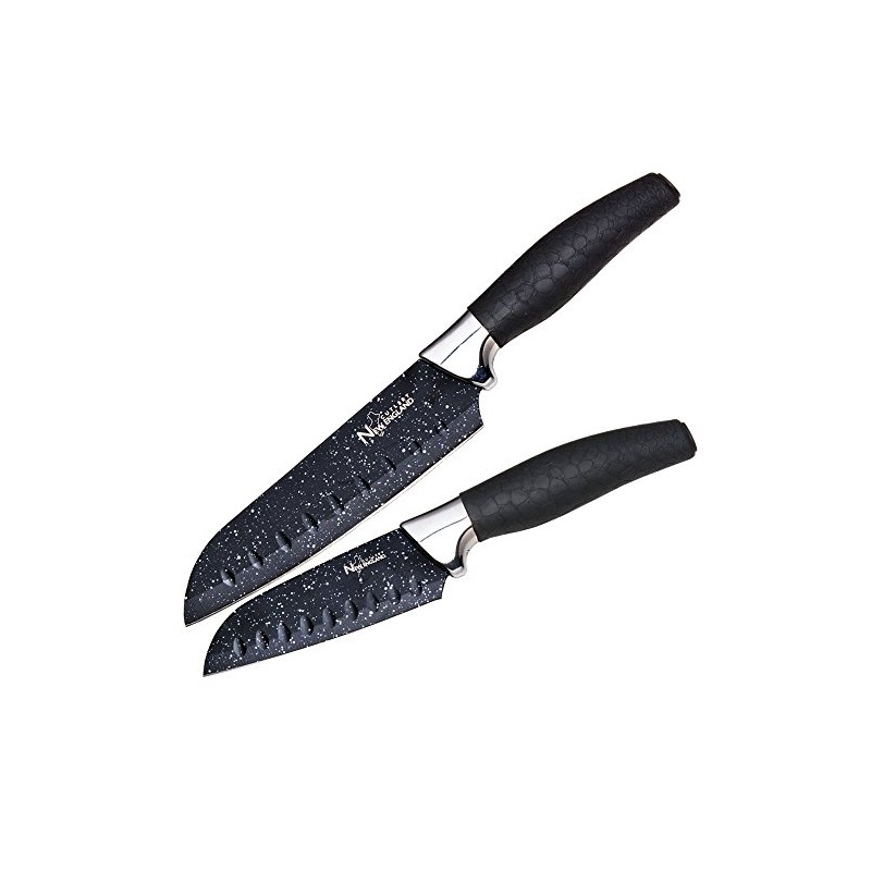 New England Cutlery Marble Finish Plus Santoku Knife Set, 5"