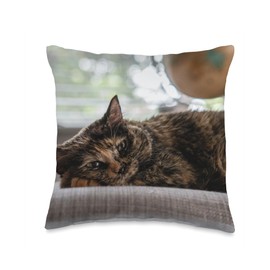 Tortoiseshell Cat Throw Pillow