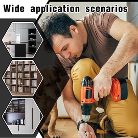 WKRTDY Pack of 100 universal screws, self-drilling screws with cross-shaped flat head, wood sheet screws M3 x 10 mm with flat head, self-tapping, fully threaded, for quick installation