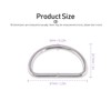 Swpeet 150Pcs Multi-Purpose Metal D Ring Semi-Circular D Ring for