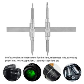 Camera Lens Repair Spanner, Dual Tip Lens Repair Wrench Stainless Steel Lens Disassemble Wrench for Film Lens, Telescopes Lens