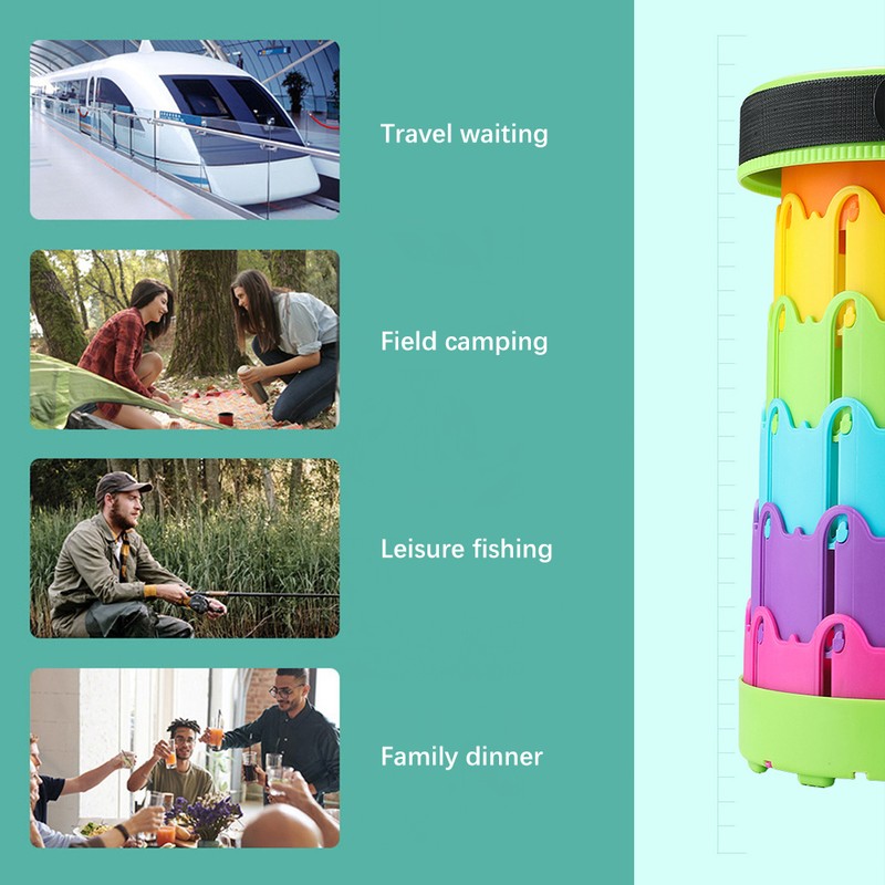 Telescopic Stool Rainbow Portable Retractable Collapsible Stools for Camping Fishing
