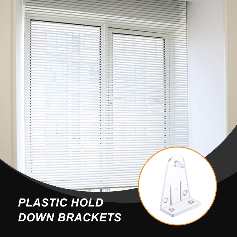 Morobor Plastic Hold Down Bracket, 10pcs Clear Plastic Blinds Bottom
