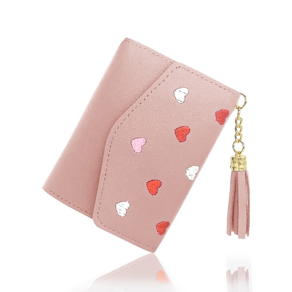 FuninCrea Ladies Purse Wallet, Small PU Leather Women’s Wallet, Three-fold