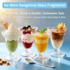 QAPPDA 6 Pack Glass Tulip Sundae Cups, 6.7 Ounce Clear