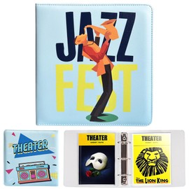 Playbill Binder with Sleeves 50, Playbill Holder Fit Broadway 5.5 x 8.5 Playbill, Heavy Duty 3-Ring Theatre Binder for Theater Enthusiasts or Playbill Collectors