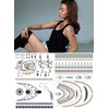 Temporary Metallic Tattoos Pack (Set of 4 Sheets)(Style 4) by