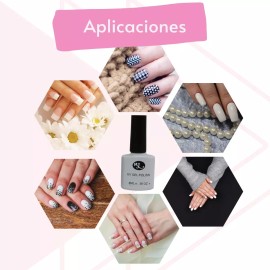 Gelis Gel Semipermanente 3 Pasos Color Blanco 8 Ml Uñas Acrilicas