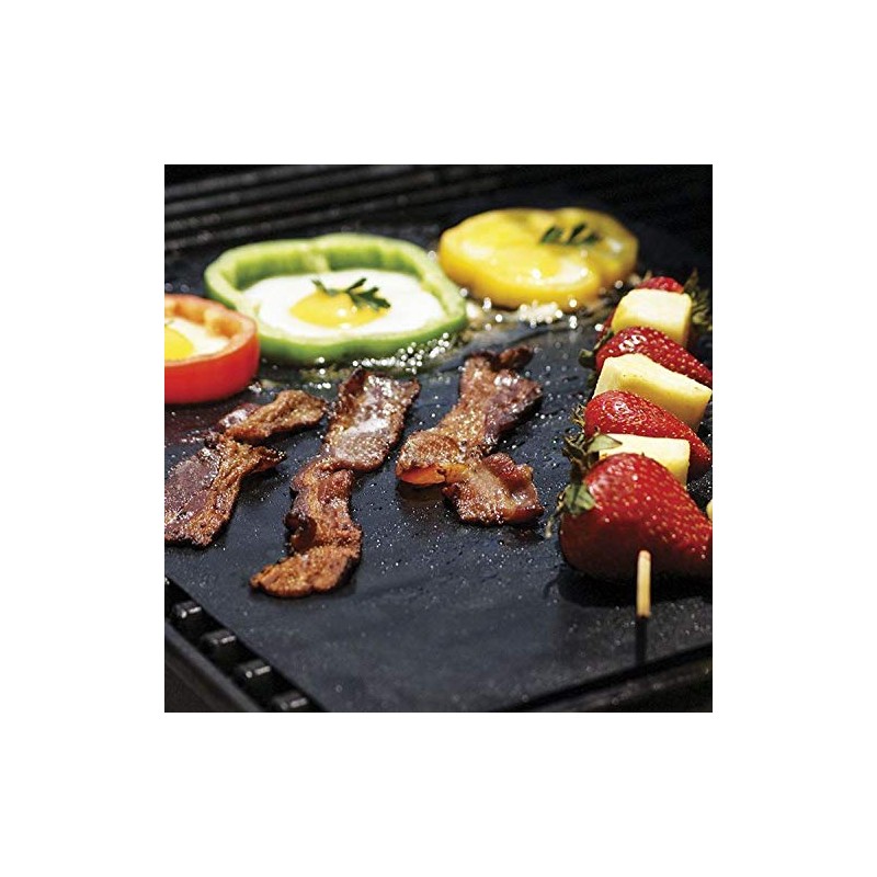 Vinsani 5PC Non-Stick BBQ Grill Mat(40 x 33 cm)–Universal Barbeque