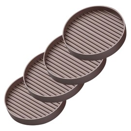 Glarks Brown 4Pcs 3 x 3in Round Shape Non Slip Furniture Pads Rubber Anti Skid Caster Cups, Leg Coasters Couch, Chair, Feet, and Bed Stoppers Anti-Sliding Floor Protectors for Furniture